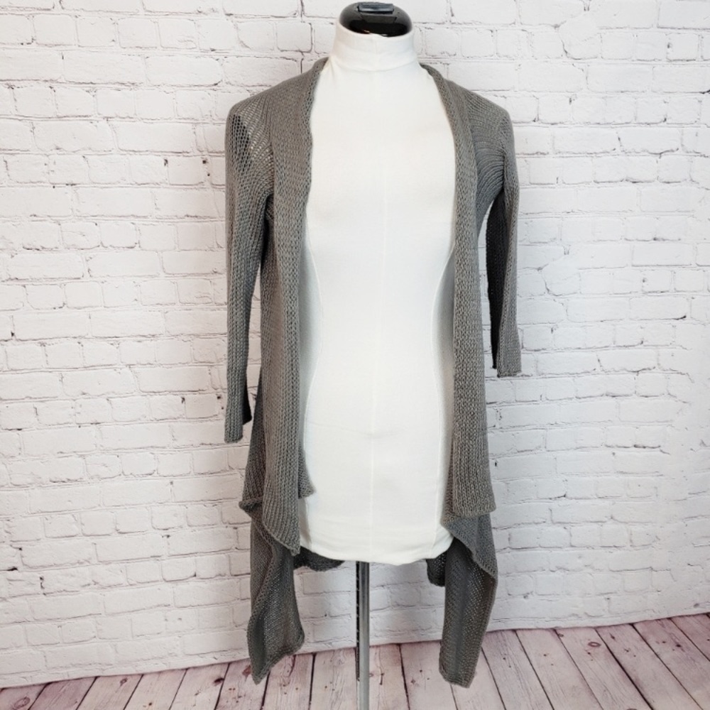 Wooden Ships Grey Shawl Sweater